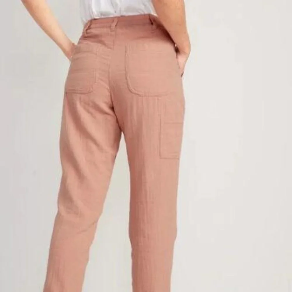 Old Navy Coastal Plain High-Waisted Slouchy Cropped Tapered Workwear Pants  New - Picture 2 of 7